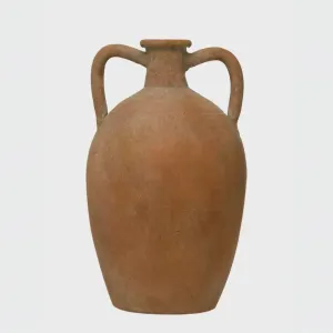 TERRA-COTTA URN WITH HANDLES