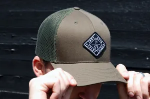 THE AVENUE TRUCKER HAT - OLIVE/OLIVE