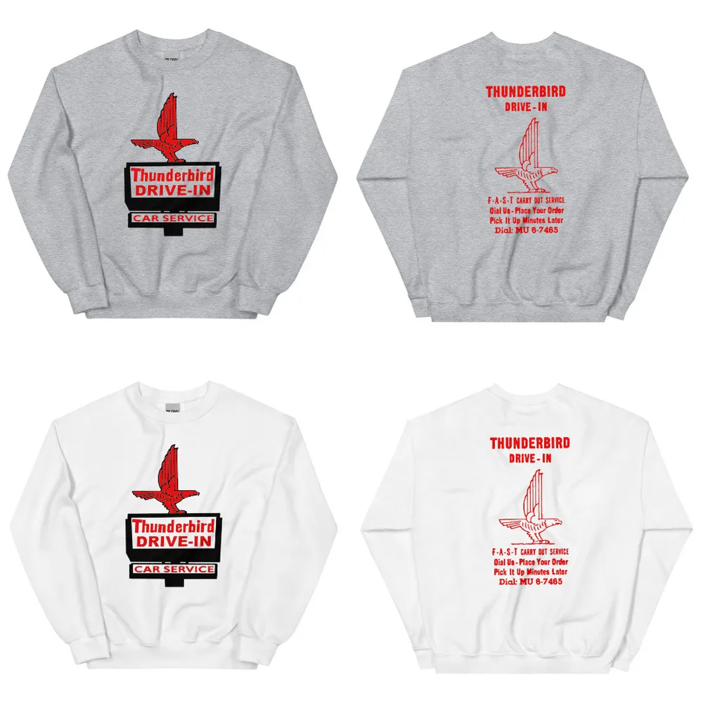 Thunderbird Drive-In Vintage logo Unisex Sweatshirt