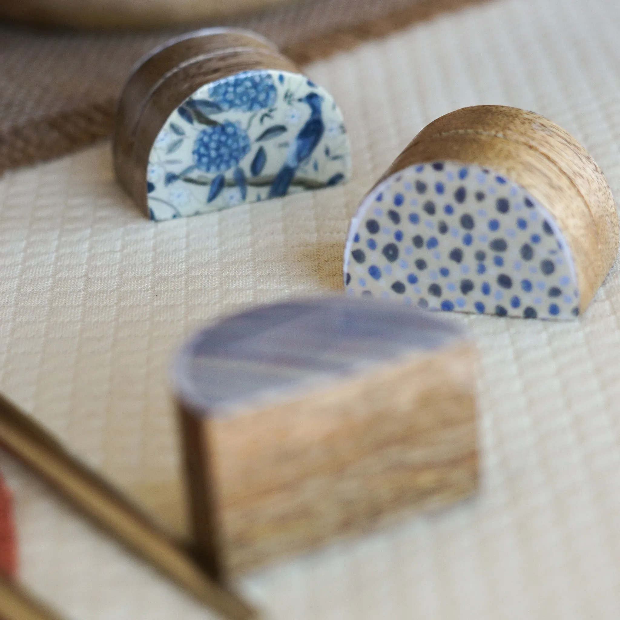 Toile Enamel Place Card Holders | Set of 6