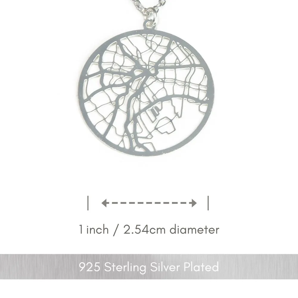 Tokyo Silver - City Map Necklace
