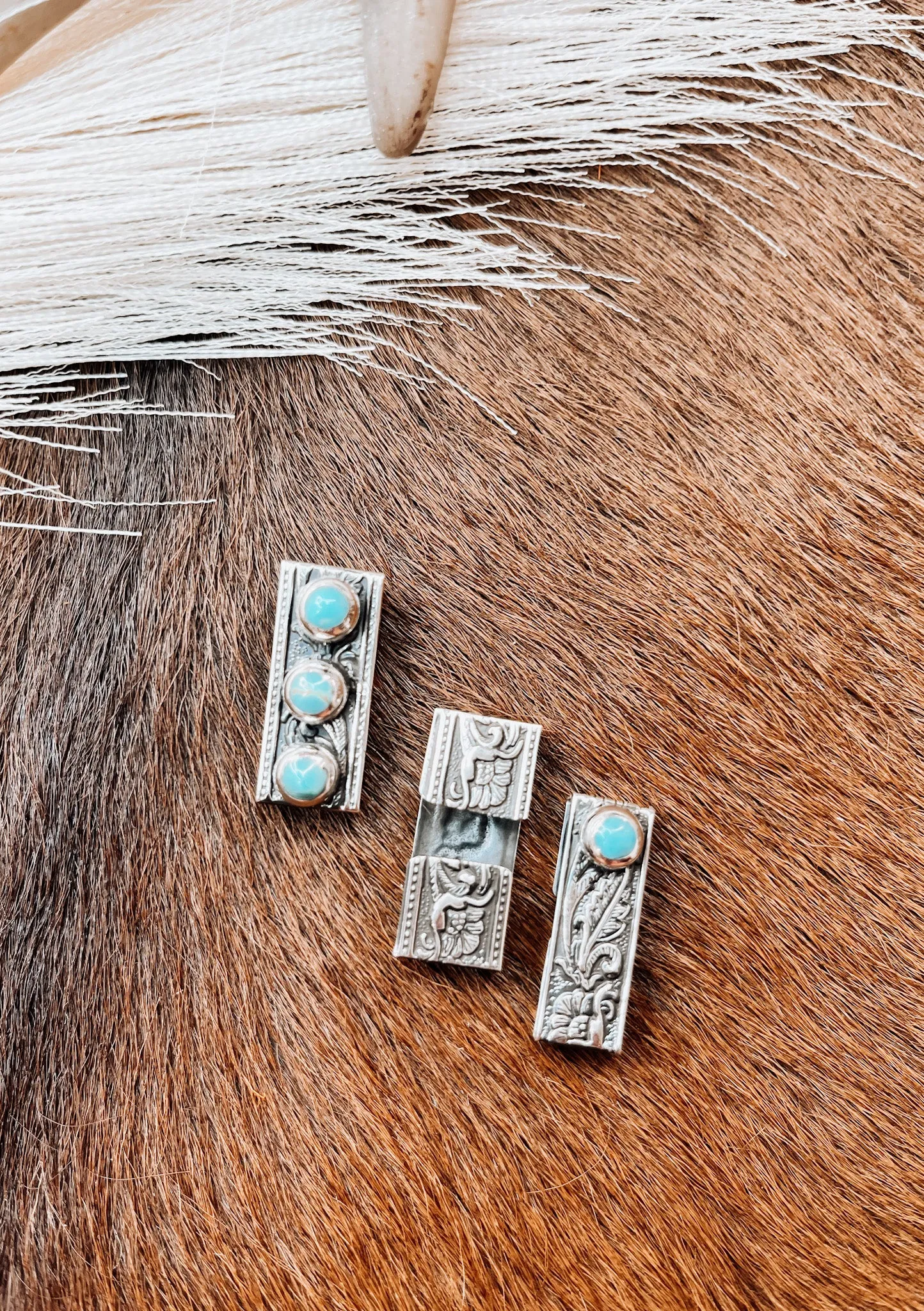 Triple Turquoise SS Watch Cuff