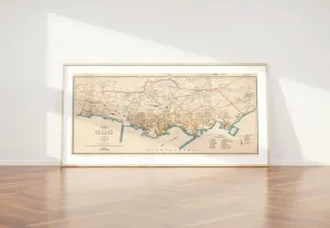 Tromso City Map Wall Print| Framed Map Wall Decor