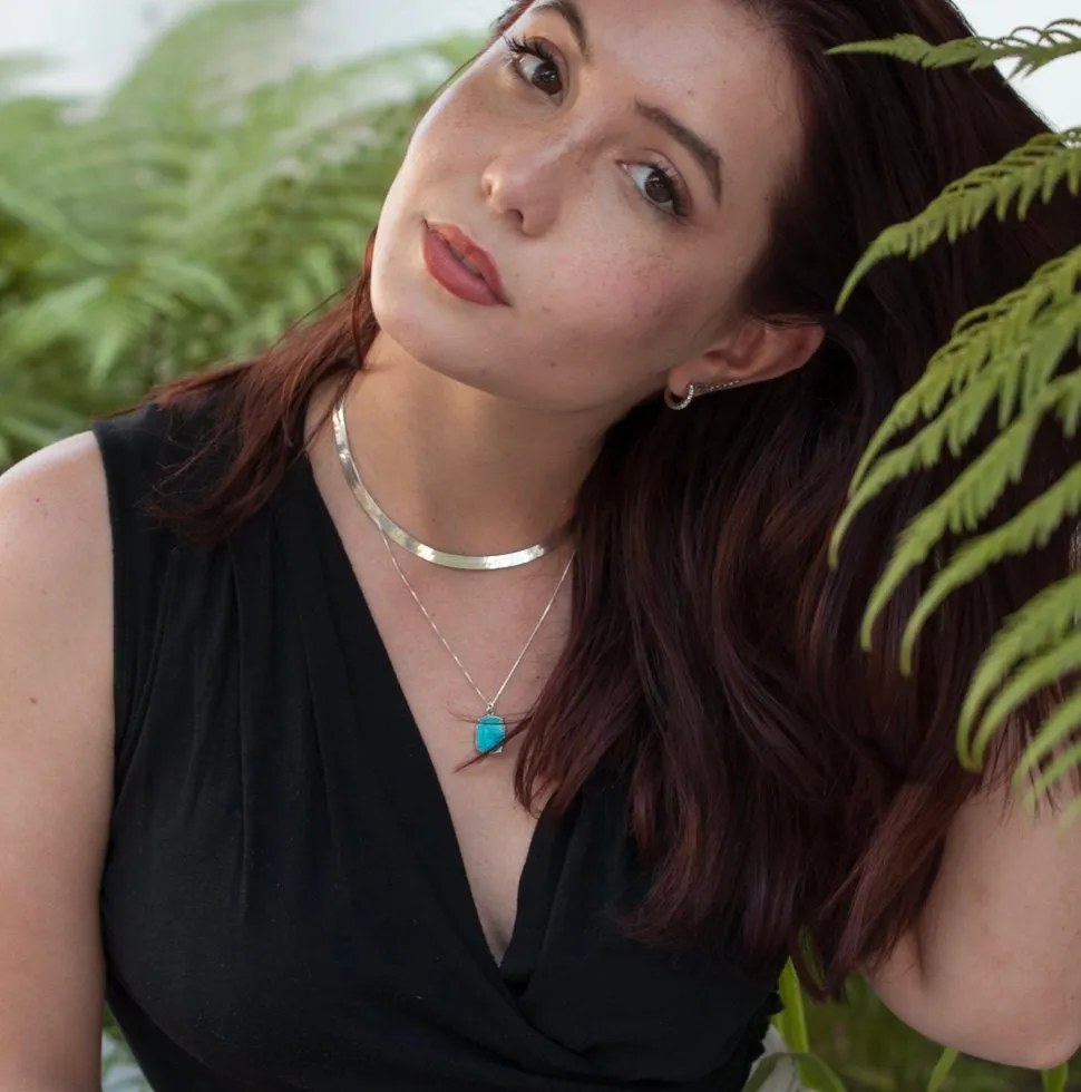 Turquoise Desert Sky Necklace In Sterling Silver