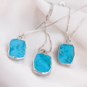 Turquoise Desert Sky Necklace In Sterling Silver