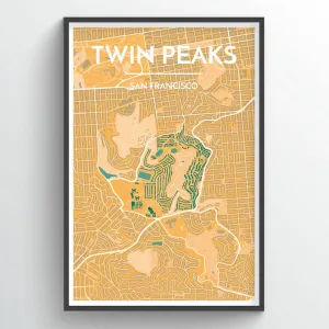TWIN PEAKS, SF CITY MAP