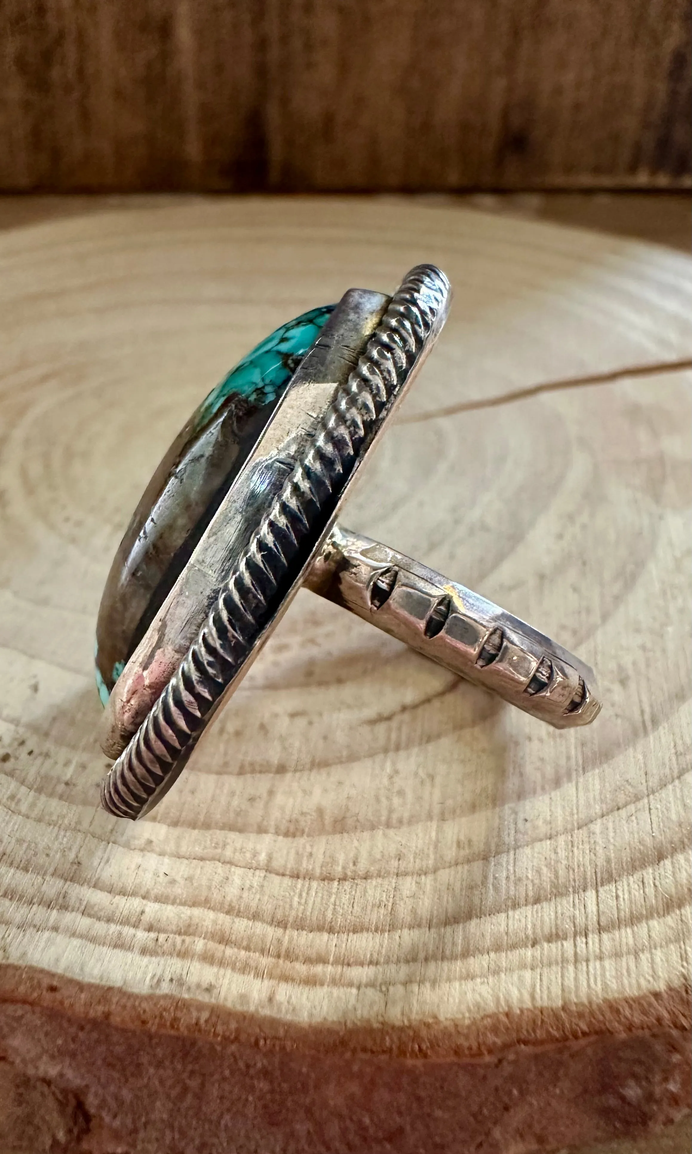 TWISTED UP Chimney Butte Sterling Silver & Turquoise Ring | Size 6 1/4