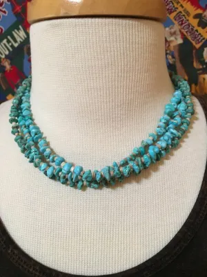 Two Grey Hills: Blue Turquoise and Heishi Necklace Set