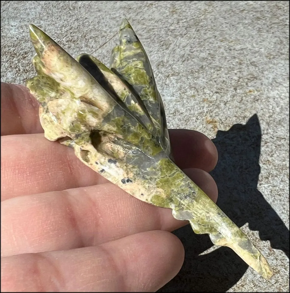 UNAKITE Phoenix Crystal Skull - Self-Growth, Connect with Mother Earth