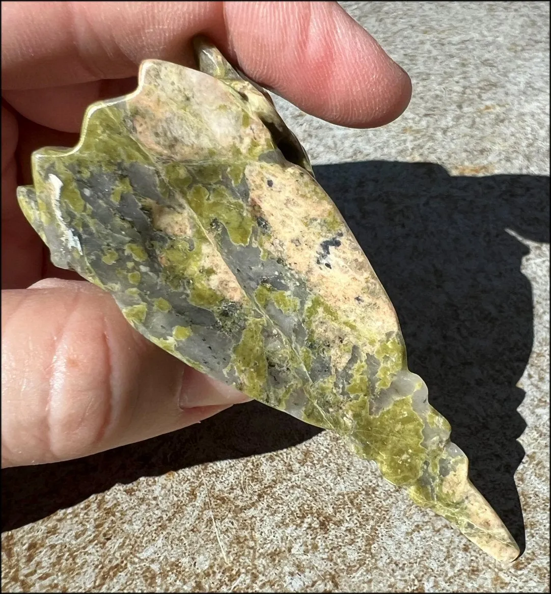 UNAKITE Phoenix Crystal Skull - Self-Growth, Connect with Mother Earth