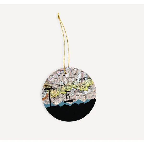 Verbier city skyline with vintage Verbier map