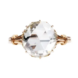 Victorian Inspired Rose Cut Diamond Solitaire