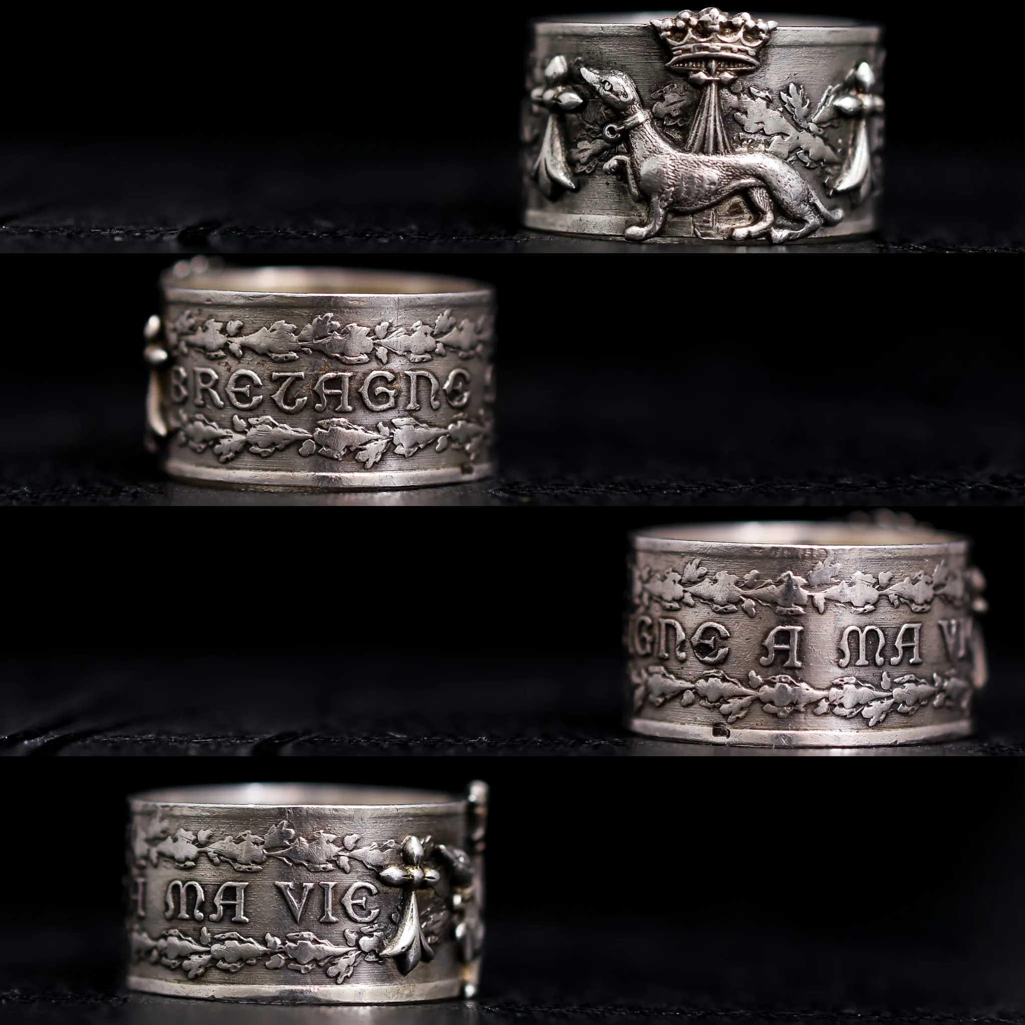 Victorian "Brittany Until I Die" Silver Band