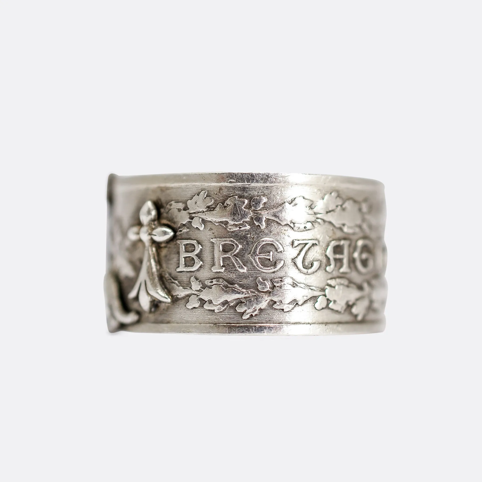 Victorian "Brittany Until I Die" Silver Band