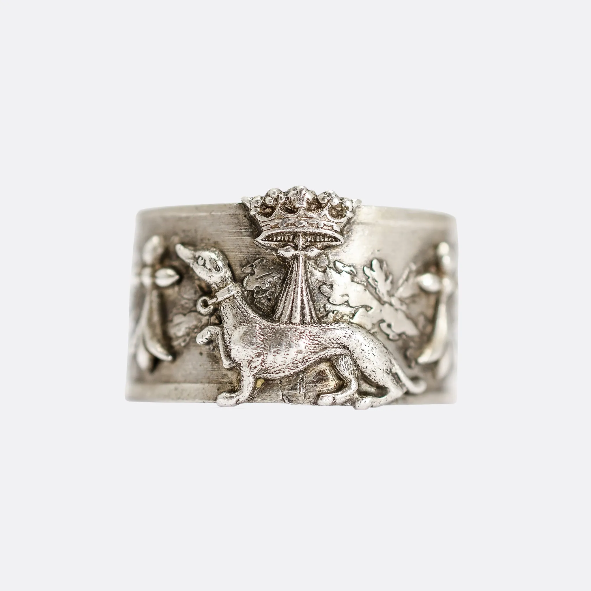 Victorian "Brittany Until I Die" Silver Band