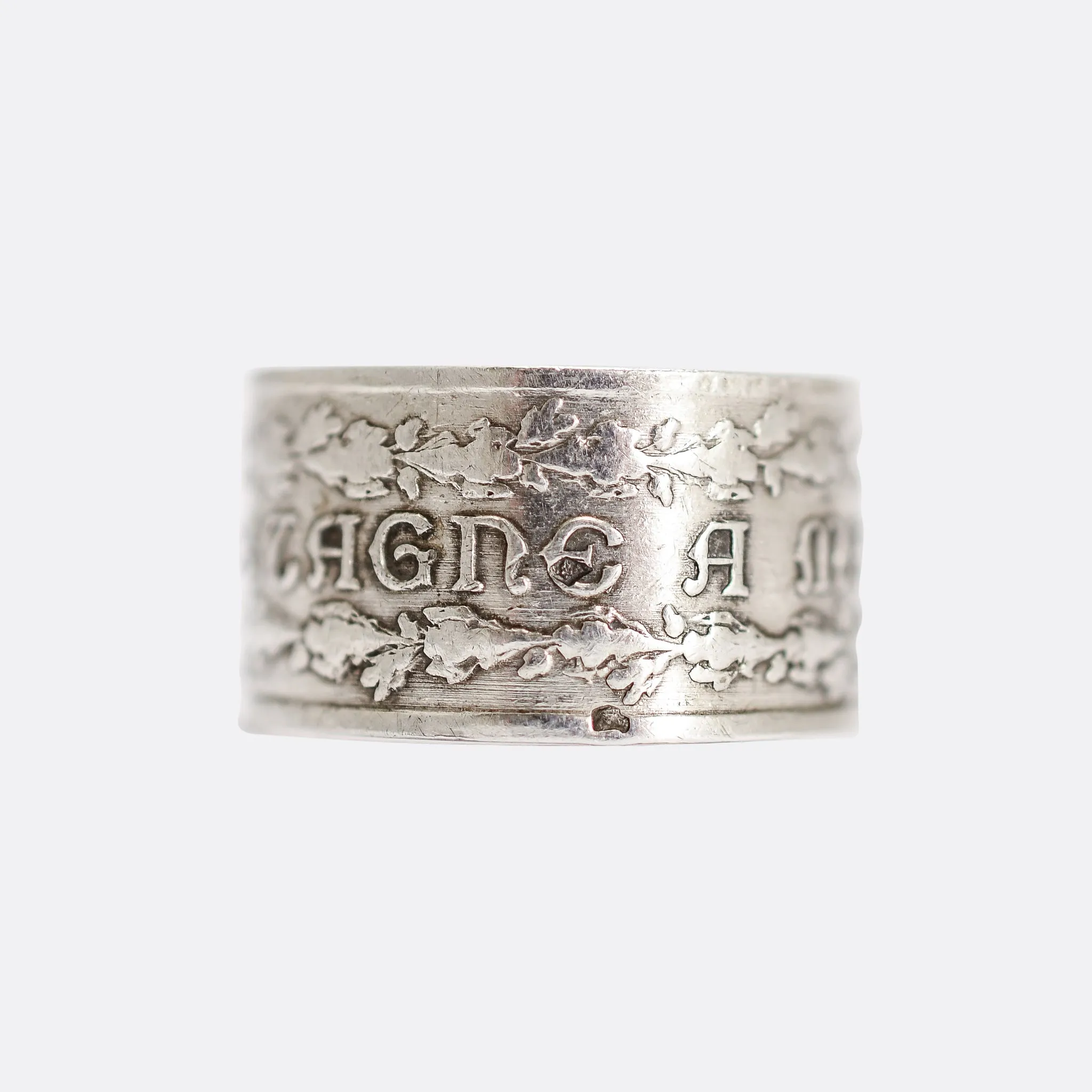 Victorian "Brittany Until I Die" Silver Band