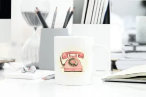 Vintage Pink Rotary Phone 11 oz mug | French Cottagecore Collection