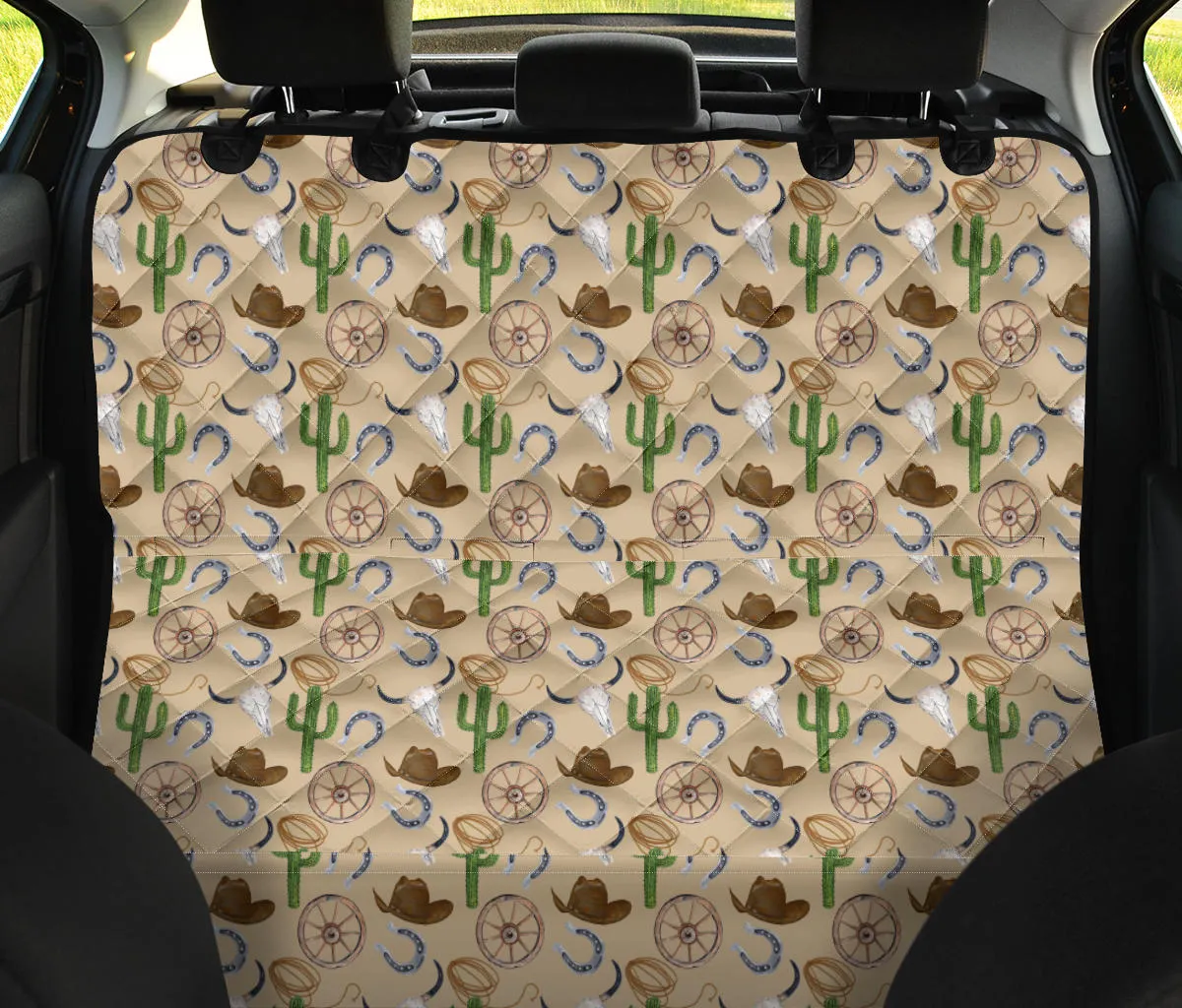 Western Pattern Dog Hammock Back Seat Cover For Pets With Sand