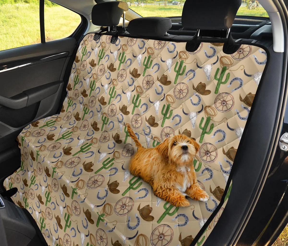 Western Pattern Dog Hammock Back Seat Cover For Pets With Sand