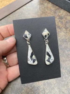 White Buffalo Double Drop Earrings