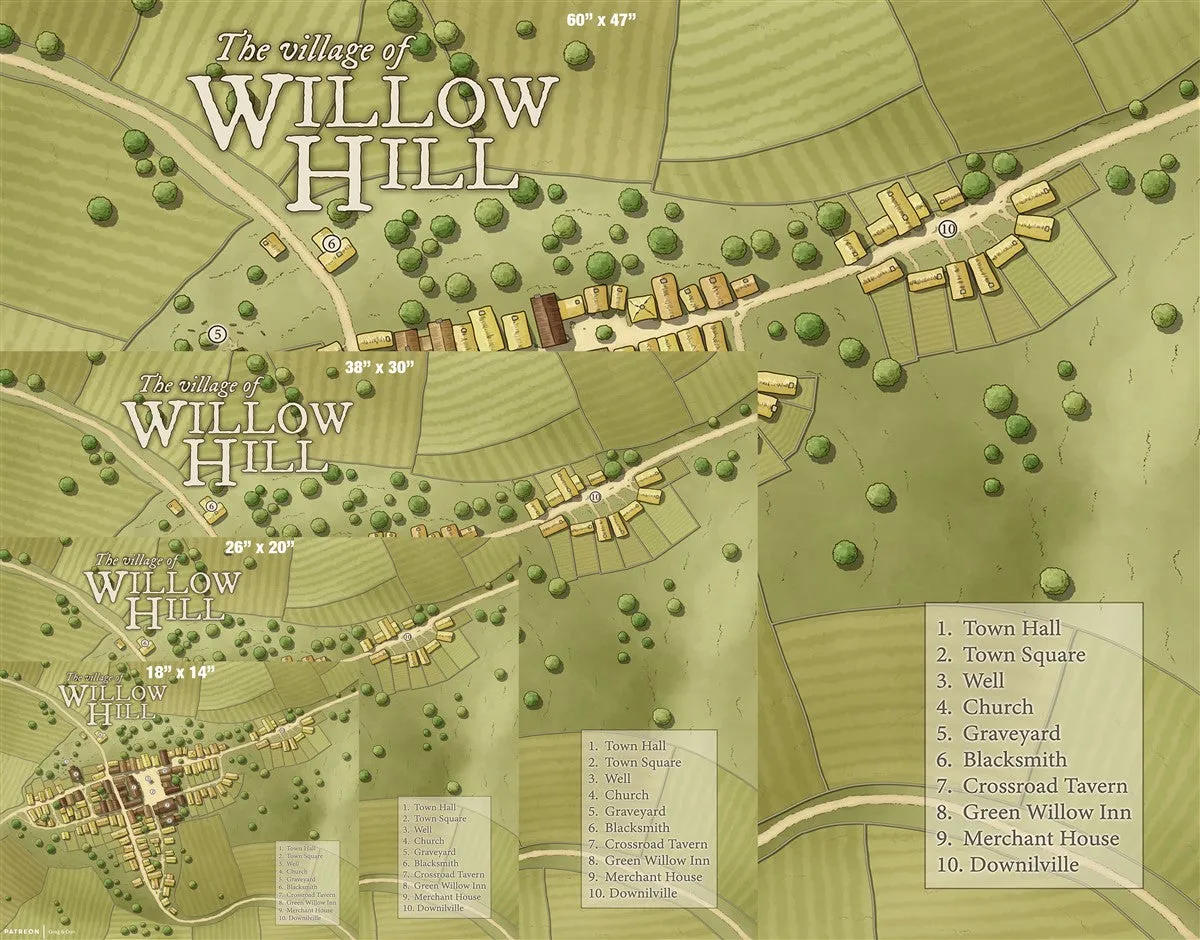 Willow Hill Fantasy Map