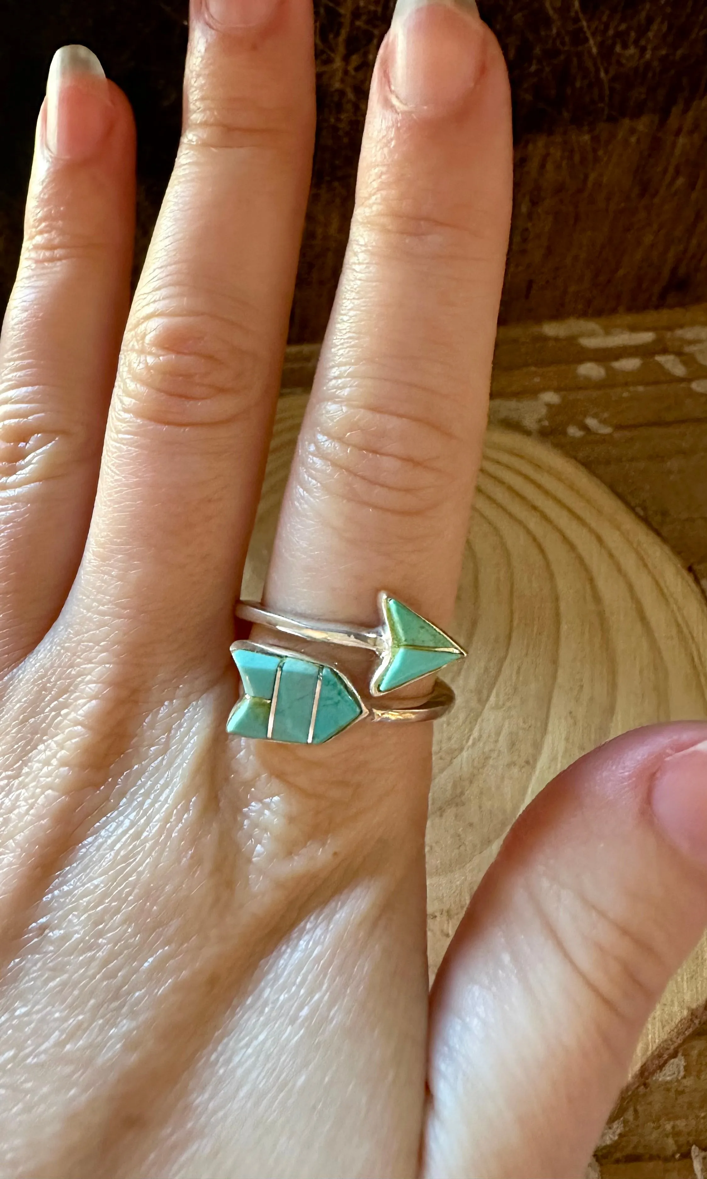 WINTER SPIRIT ARROW Micro Inlay Ring • Adjustable
