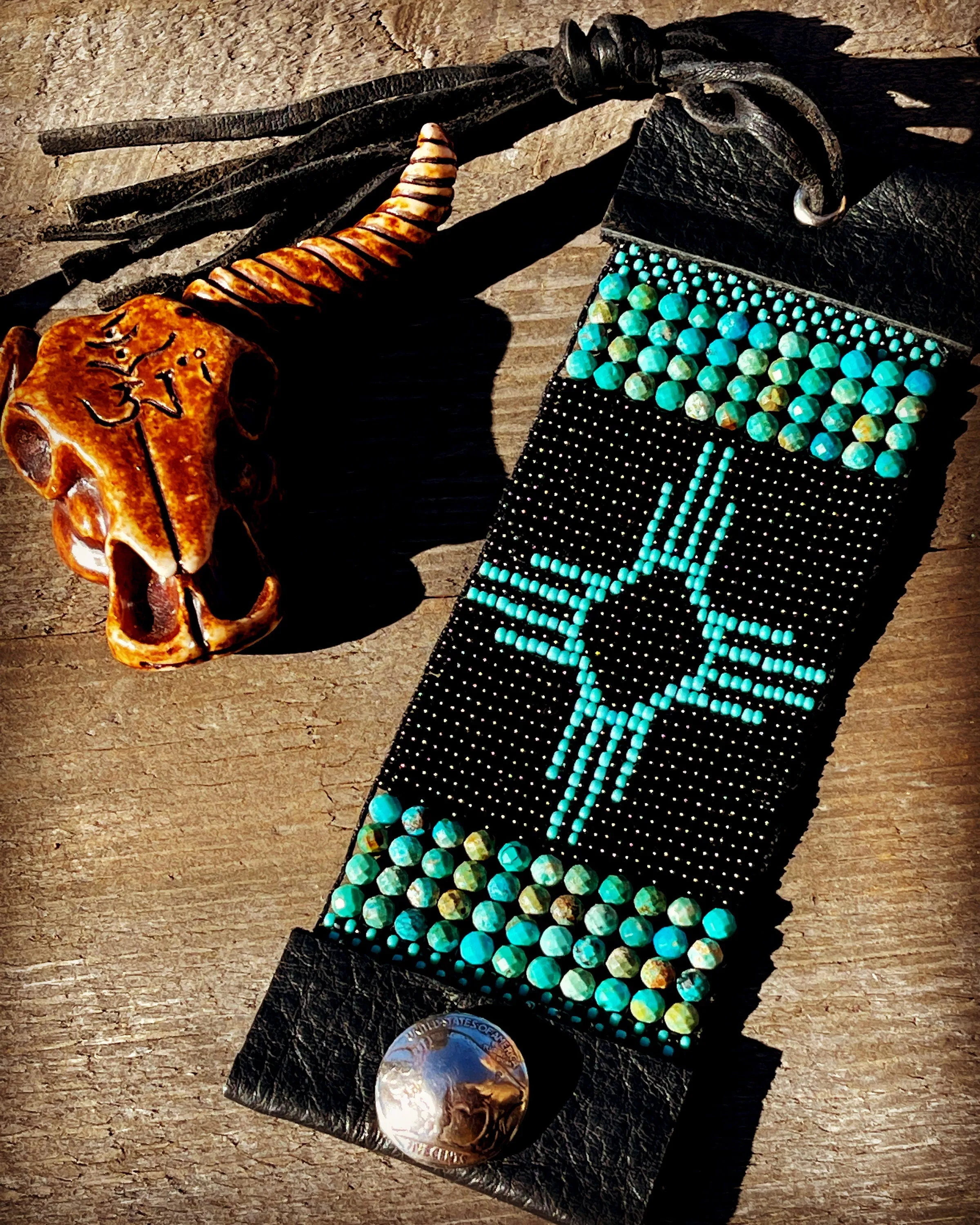 ZIA Southwestern Turquoise Cuff Bracelet