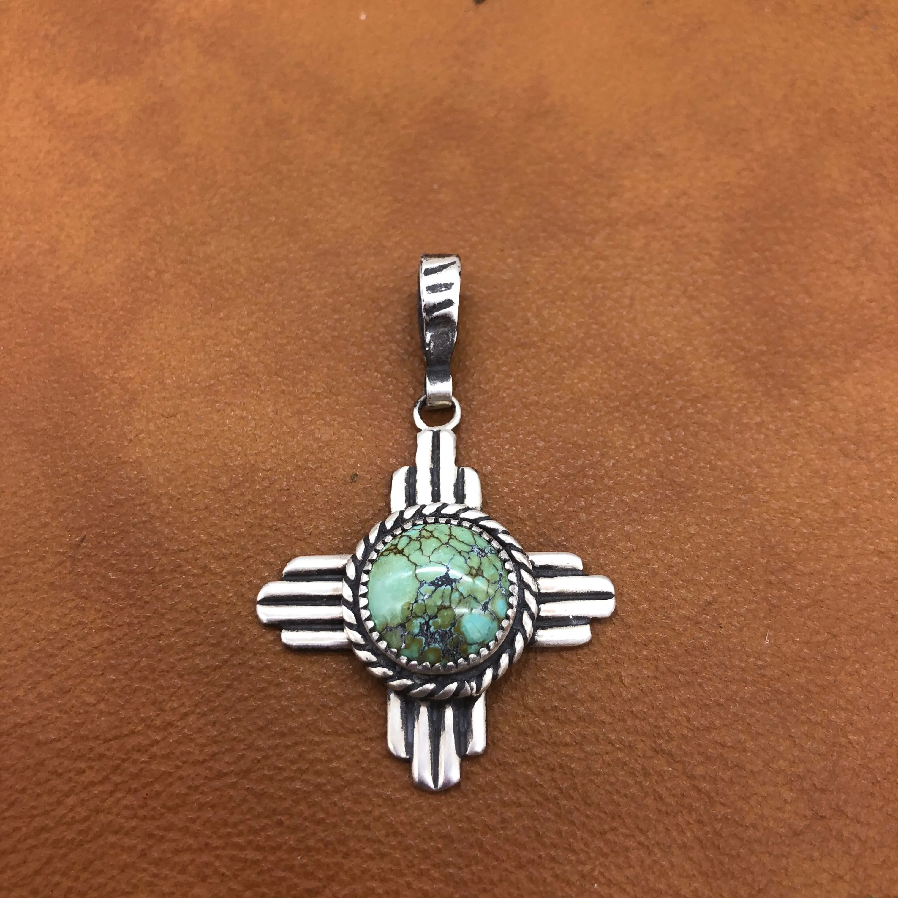 Zia Symbol Pendant Turquoise PTZ